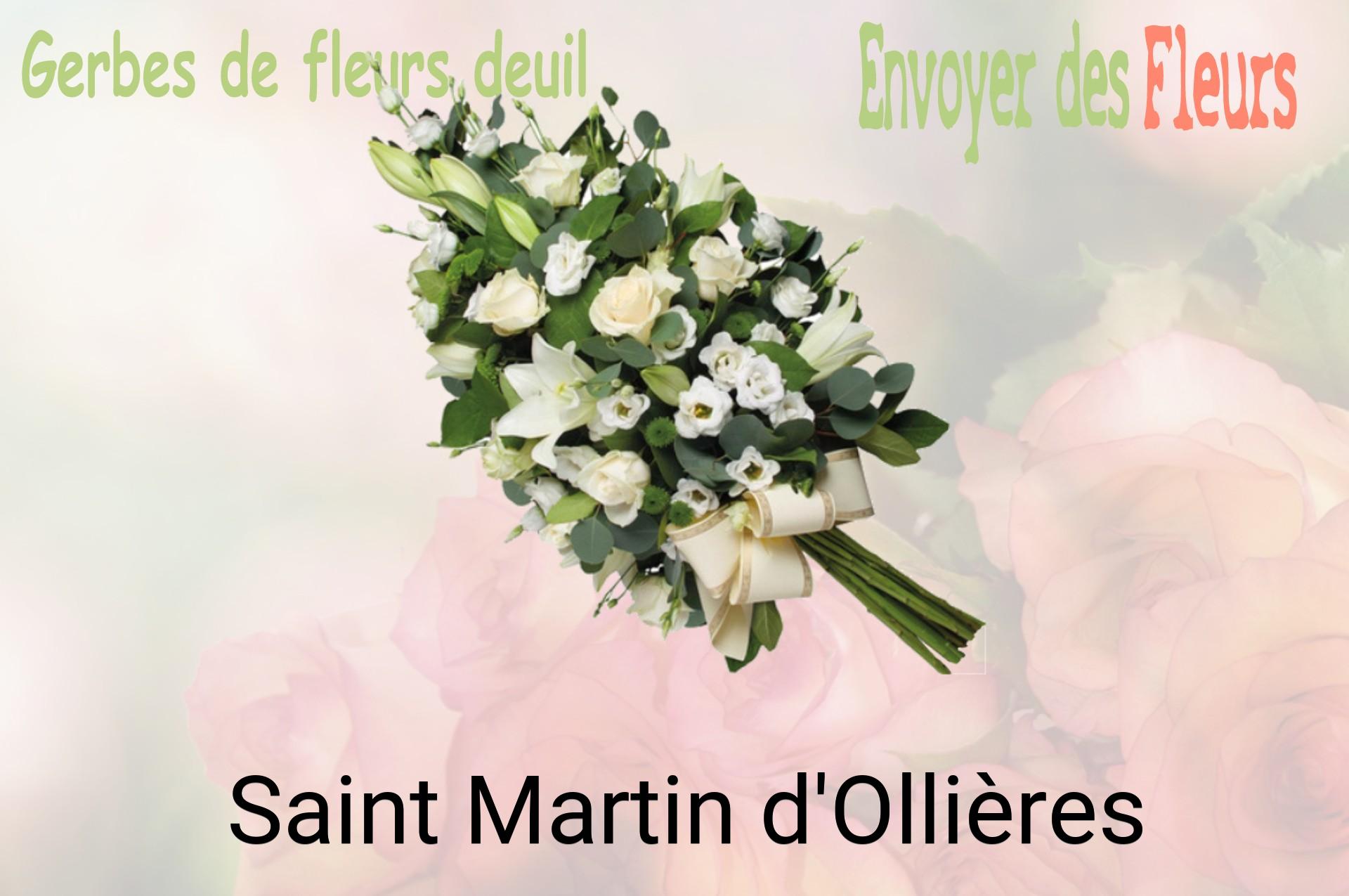 Gerbe de fleurs de deuil livrée à Saint-Martin-d'Ollières